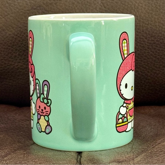 Hello Kitty in Bunny Suit with Rabbit 14oz Ceramic Easter Mug - Picture 4 of 10